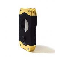 Colibri V-Cut Cigar Cutter - Black and Brushed Gold